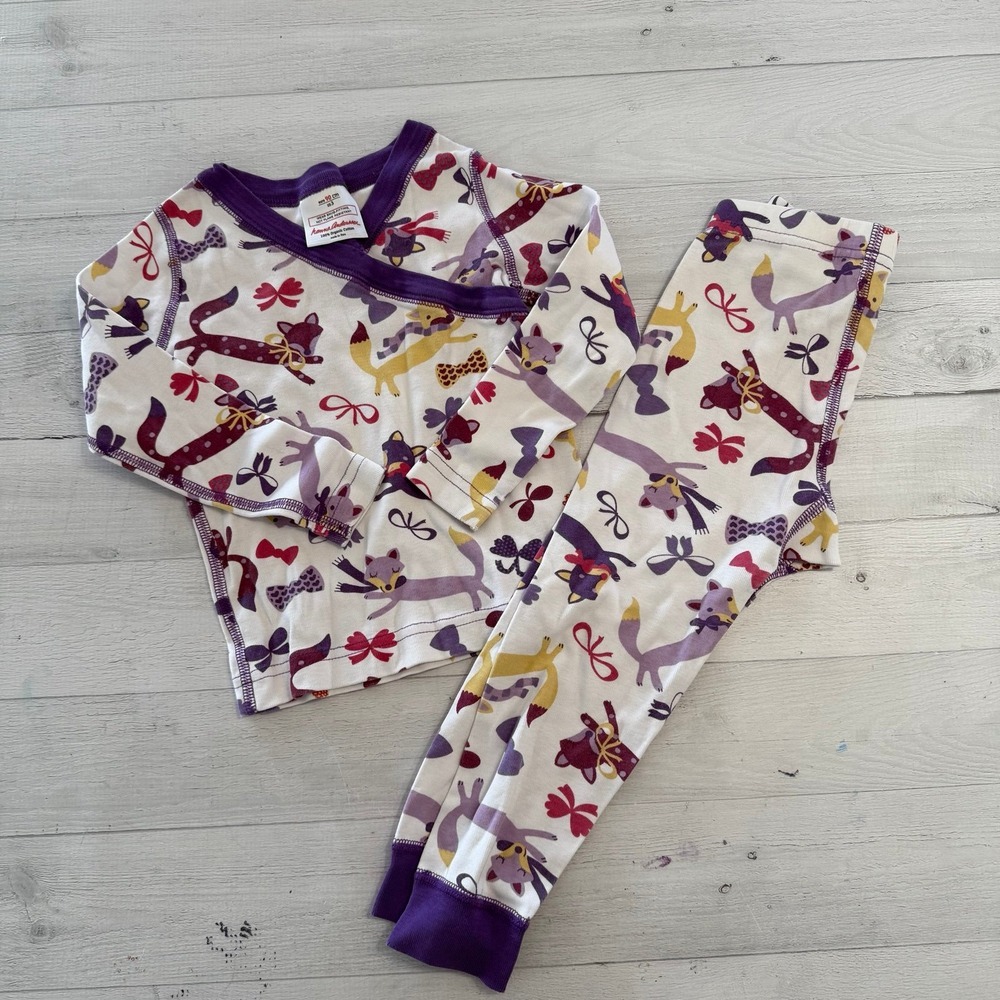Hanna Andersson‎ girls winter fox long John pajamas 90/3